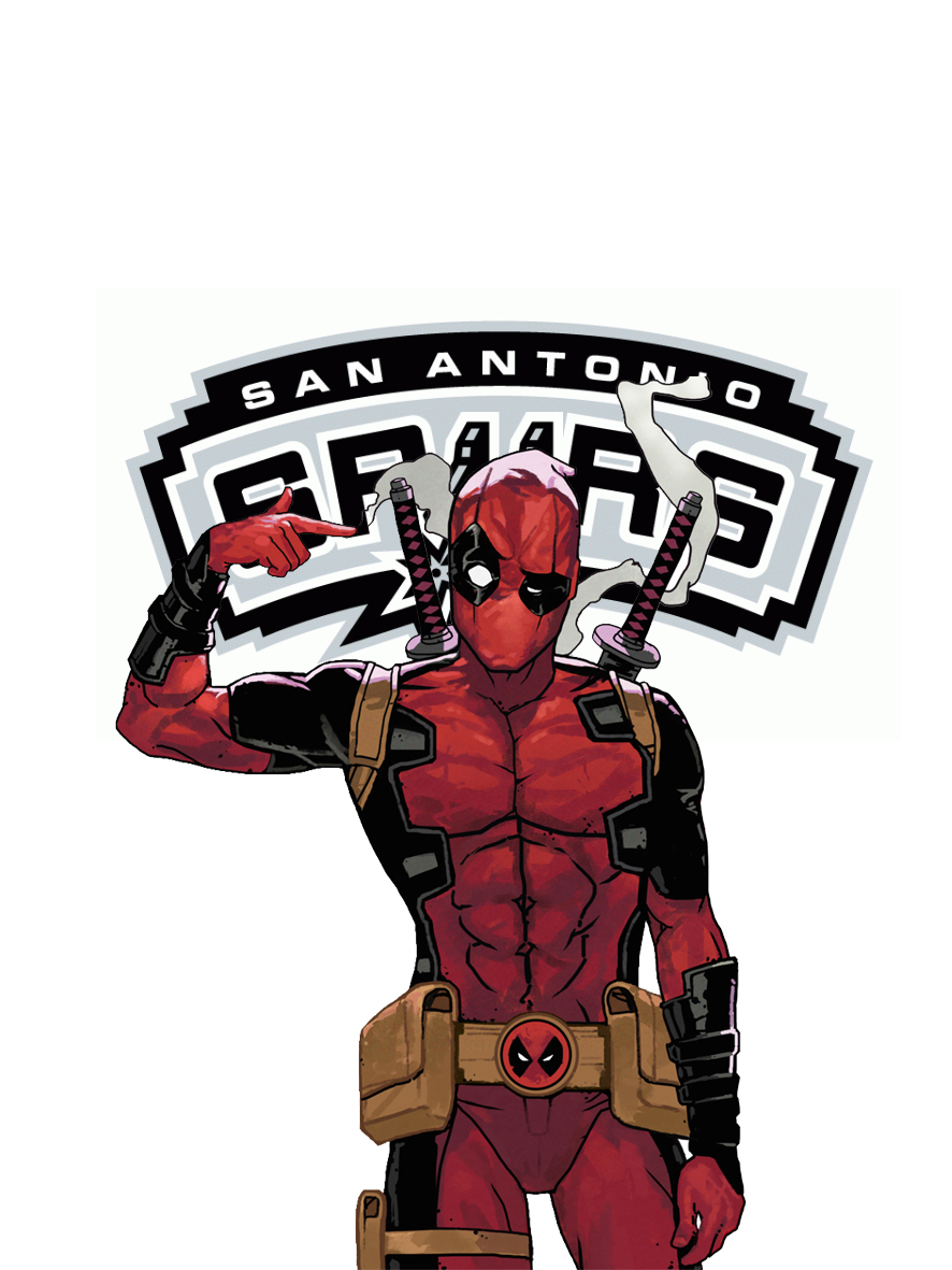 San Antonio Spurs Deadpool Logo vinyl decal